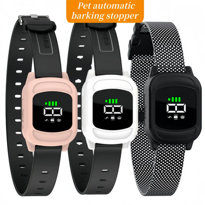 Automatic Anti-Bark Dog Collar IP67 Waterproof Rechargeable Type-C Electric Bark Control Training Device for Dogs Safe Behavior Correction Collar