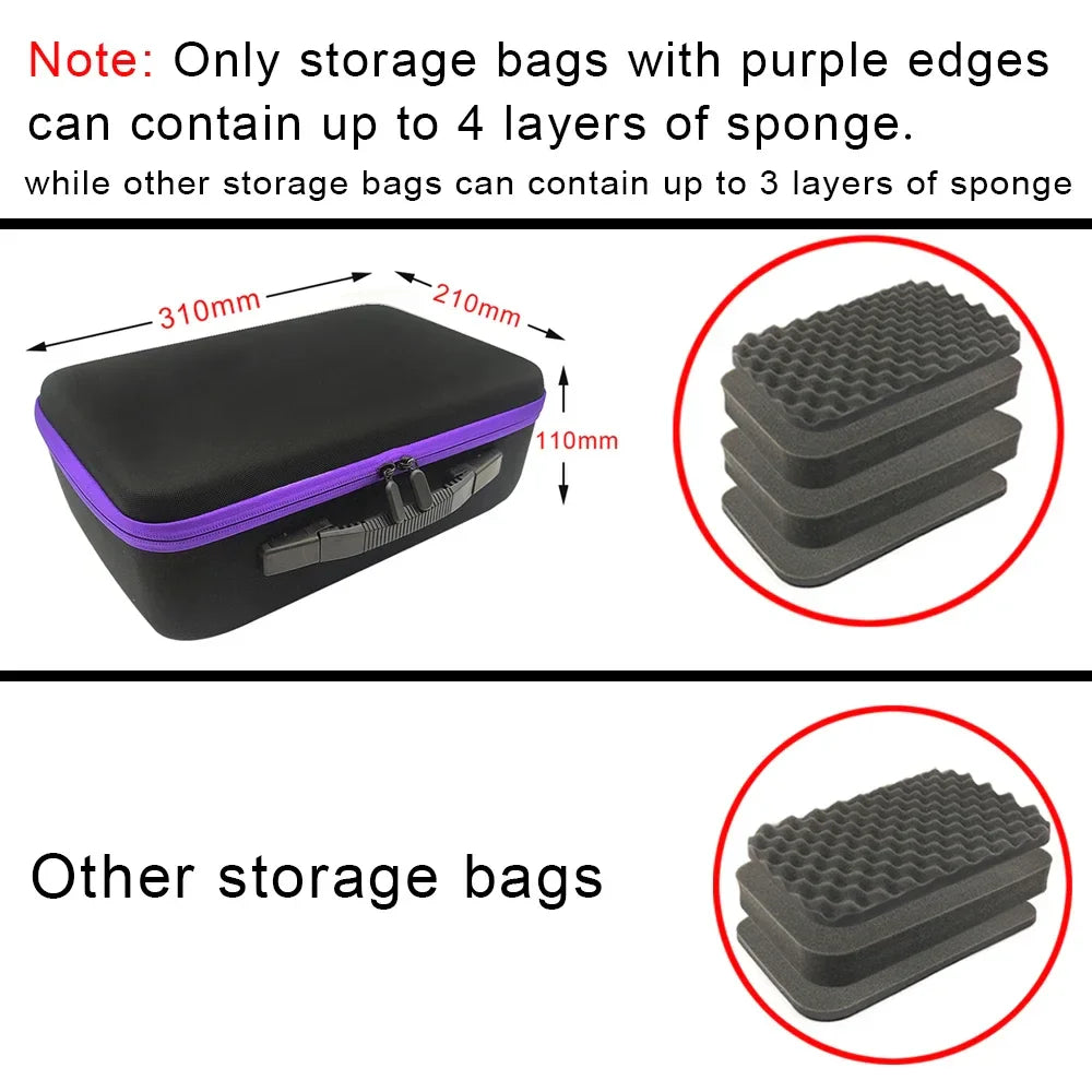 DIY Foam Hard Carry Case Storage Bag – Shockproof Travel Zipper Organizer for Camera & Outdoor Tool Accessories