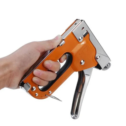 3-in-1 Heavy Duty Manual Staple Gun – Brad Nailer Upholstery & Woodworking Tool, Durable Alloy Steel Easy Use Stapler Gun