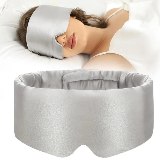 100% Mulberry Silk Sleeping Mask – Soft Padded Eyepatch for Light Blocking, Travel Sleeping Aid Sleep Patch (Slaapmasker)