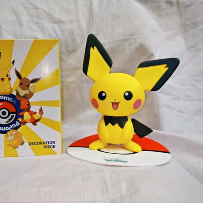 Pokemon Large Figure Set — Pikachu, Charmander, Eevee, Squirtle & Pokeball Doll Figurines, Kids Collectible Toys & Gifts