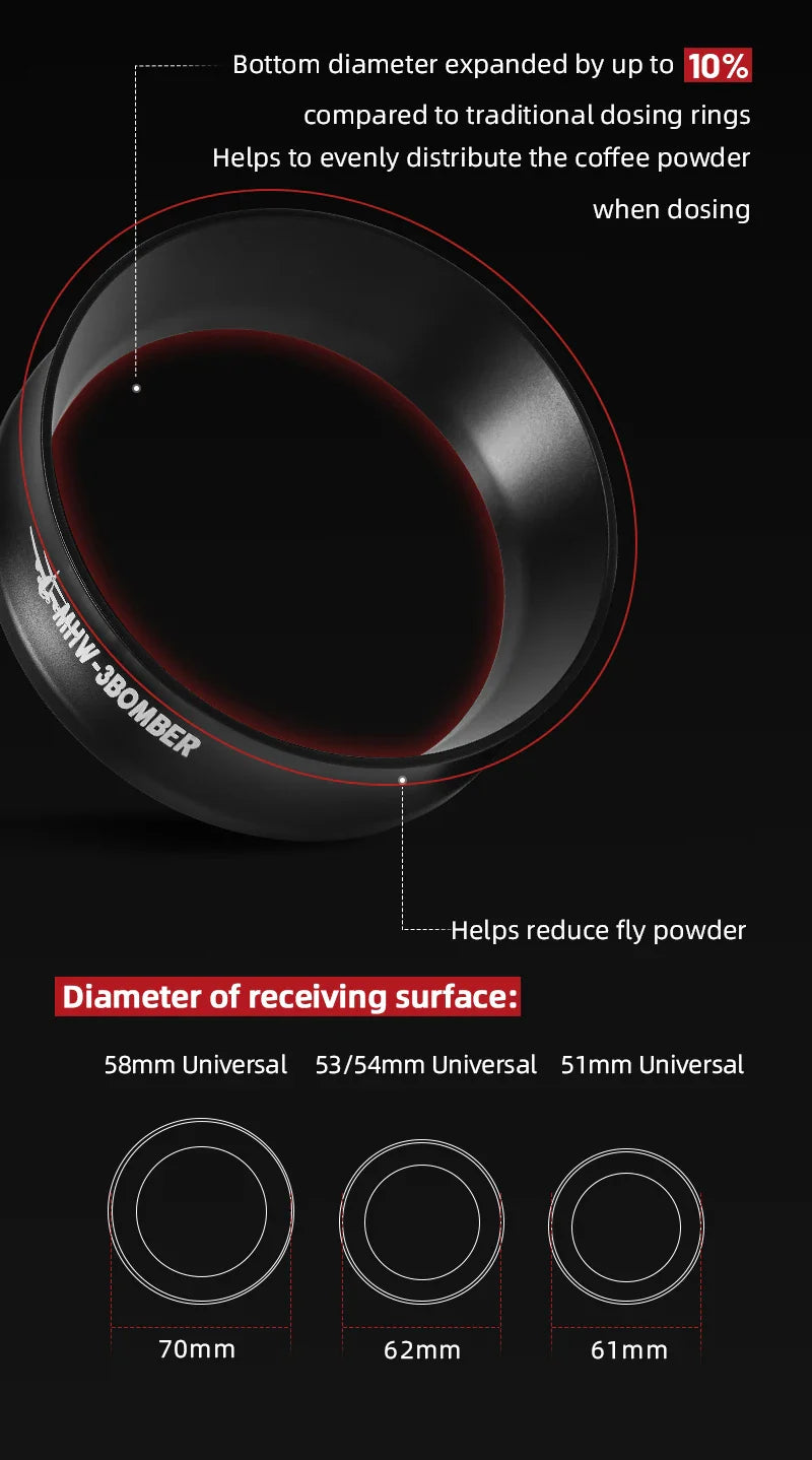 51/54/58mm Magnetic Espresso Dosing Funnel – Coffee Dosing Ring for Portafilter, Barista Brewing Tools