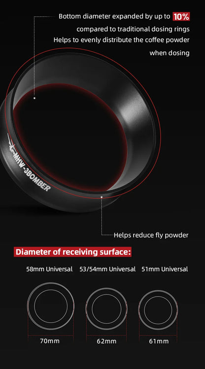 51/54/58mm Magnetic Espresso Dosing Funnel – Coffee Dosing Ring for Portafilter, Barista Brewing Tools