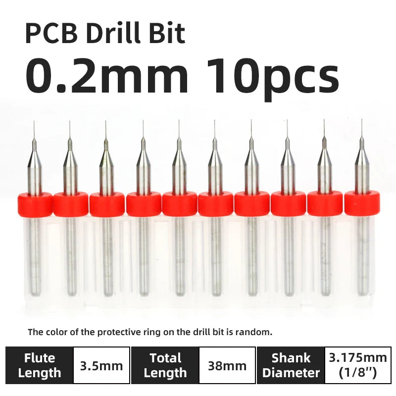 0.1–1.0mm Micro Carbide PCB Drill Bit Set – Tungsten Steel Bits for CNC, Wood & Circuit Board Precision Drilling