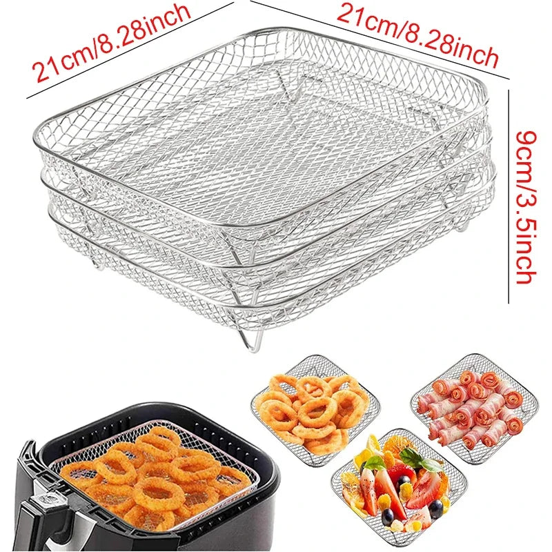 Air Fryer Baking Accessories Set – Wire Oven Grill Rack for 3-5.8QT COSORI, Gowise, Phillips, Ninja, Cozyna