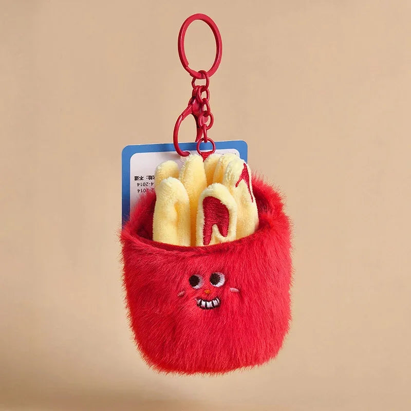 16 Styles Kawaii Mini Snack Plush Keychain – Cute Food Pendant Bag Charm Birthday Gift for Kids