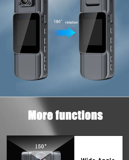 JOZUZE B23 1080P HD Mini Camera — Portable Digital Video Recorder with Infrared Night Vision, BodyCam & Small Bike Camcorder