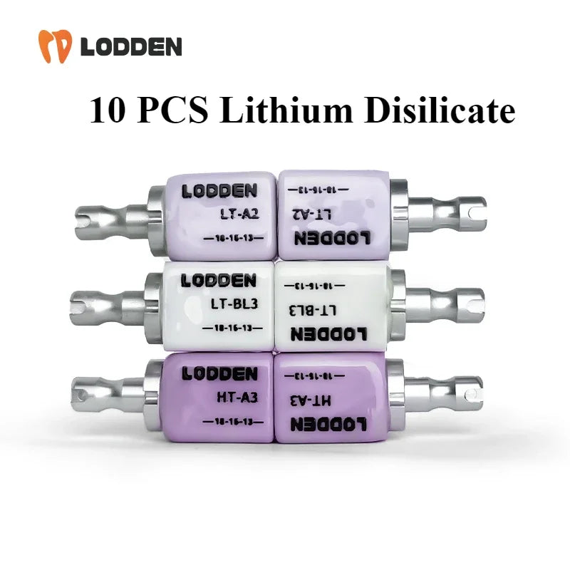 10pcs Lithium Disilicate C14 Glass Ceramic Blocks — HT/LT CAD/CAM Dental Lab Materials for Veneers & Dentistry