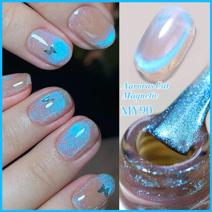 BORN PRETTY Cat Magnetic Gel Nail Polish 117 Colors 10ml Full Coverage Semi-Permanent Soak-Off Nail Varnish for Salon Manicure Glitter Cat Eye Nails