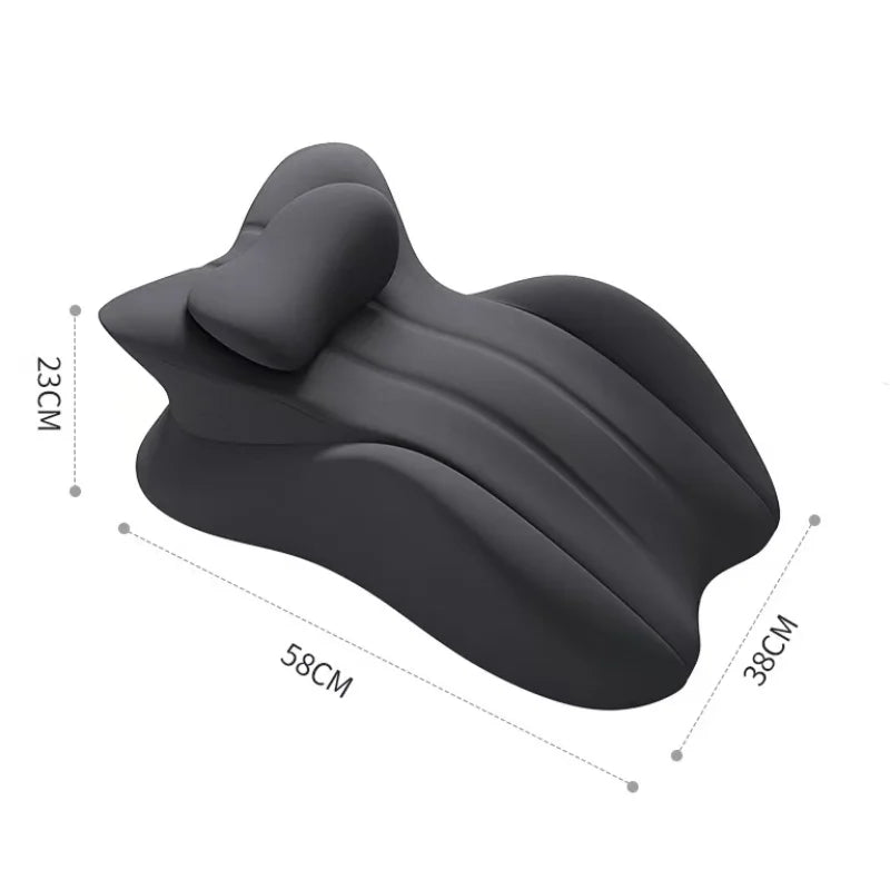 Prone Sleeping Pillow – Memory Foam Varicose Cushion, Ergonomic Waist & Cervical Traction Support for Body Relaxation