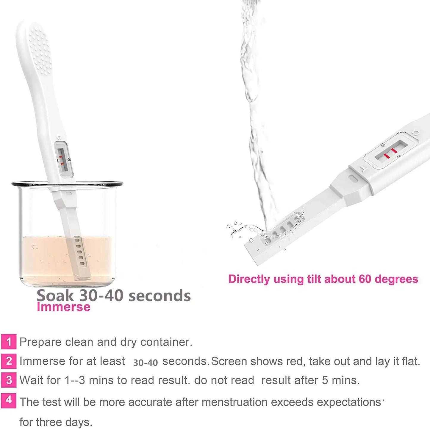 25 Pregnancy Test Strips – Early Detection HCG Tests, Over 99.9% Accurate, Easy at Home Use