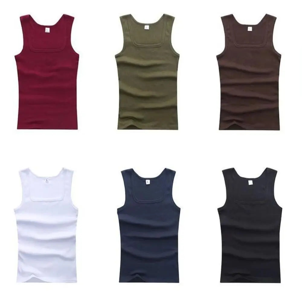 Summer Plus Size Cotton Tank Top for Men & Women – Black, White & Gray Fitness Muscle Vest Sleeveless Singlet Shirt