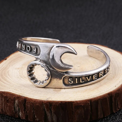 Domineering Wrench Bracelet for Men - Open Cuff Motorcycle Biker Punk Rock Party Jewelry Gift