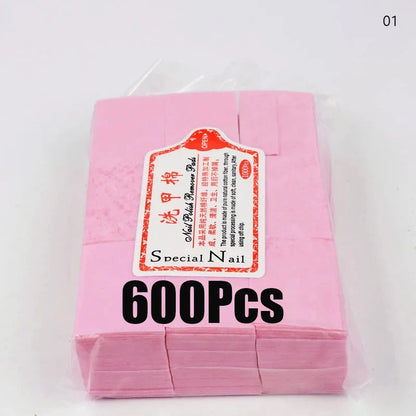 100–1000PCS Lint-Free Cotton Pads – Professional Nail Wipes for Gel Polish Removal & Nail Art Cleaning