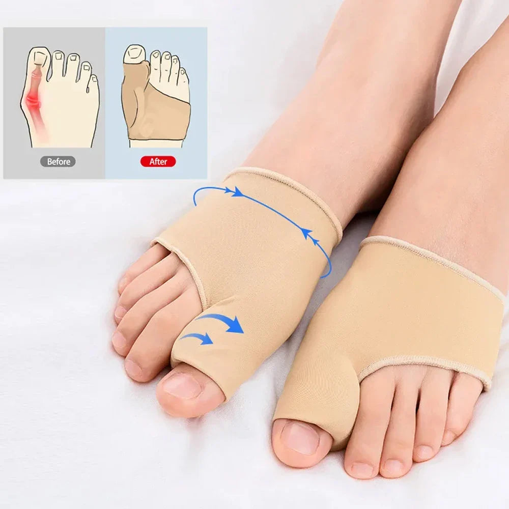 2PCS Toe Separators & Hallux Valgus Bunion Corrector – Foot Bone Adjusters, Pedicure Sock Straightener, Orthotics Correction Tools