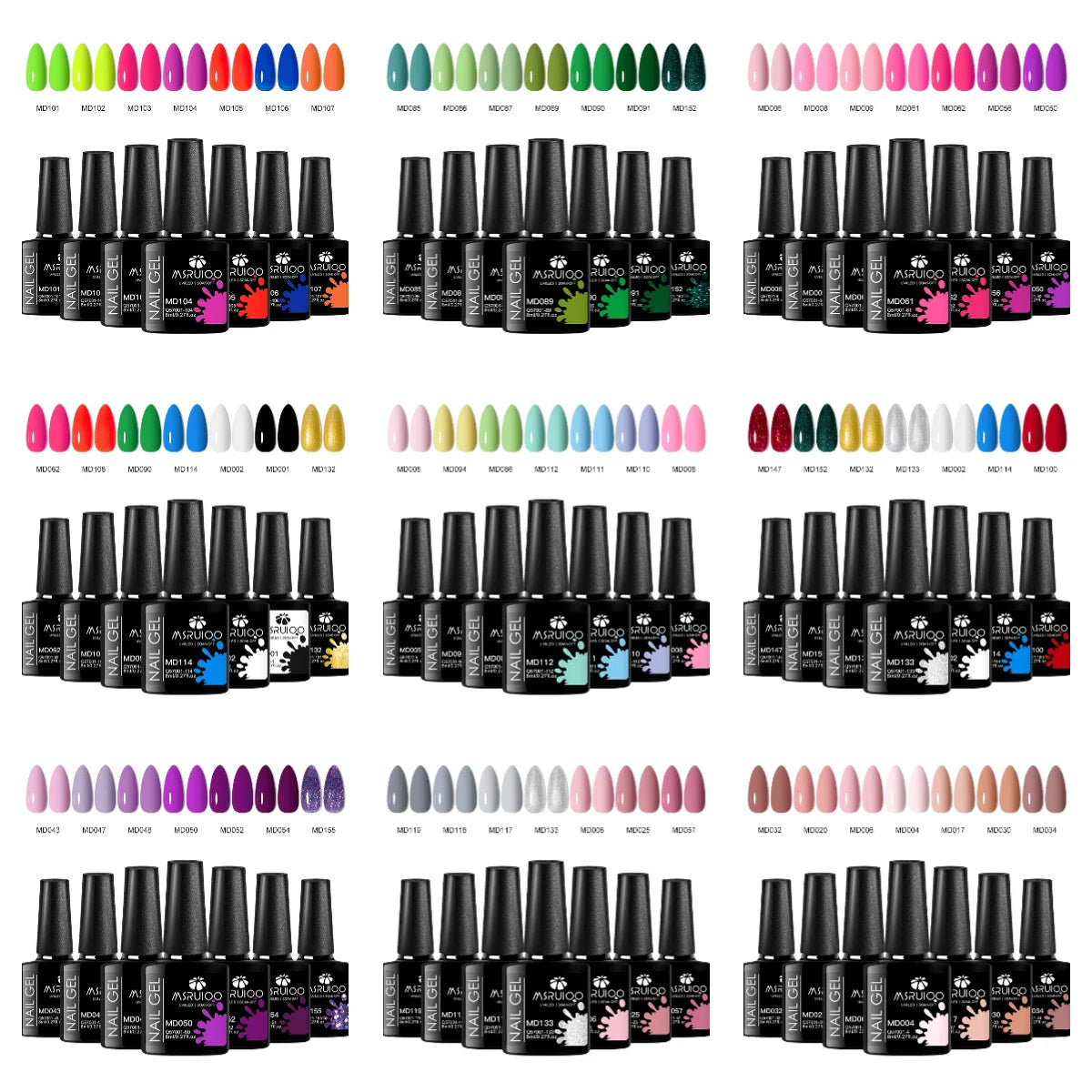 7pc Nail Gel Polish Set – DIY Nail Art Design, Soak Off UV Gel, Long-Lasting Manicure & Painting Gel Vernis Kits for Decoration