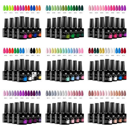 7pc Nail Gel Polish Set – DIY Nail Art Design, Soak Off UV Gel, Long-Lasting Manicure & Painting Gel Vernis Kits for Decoration