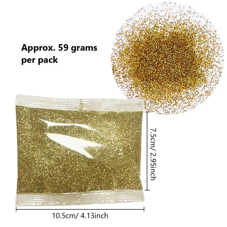 50g Fine Glitter Powder 0.2mm – Bulk Glitter for Nail Art, Body Art, Jewelry Making & DIY Festival Crafts