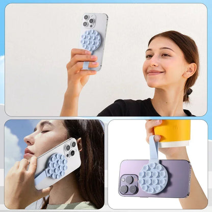 Multi-Functional Magnetic Phone Holder – Silicone Suction Cup Stand for MagSafe iPhone 16-12, Portable Mount
