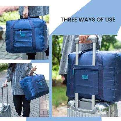 Lightweight Foldable Duffel Bag for Women and Men - Fashionable Travel Tote Carry-On Luggage Weekender