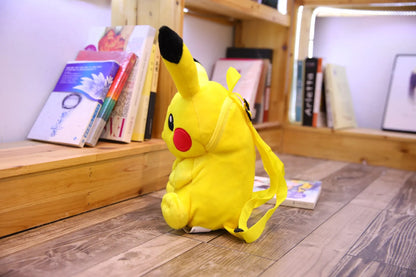 Pikachu Plush Backpack — Pokémon Peluche Stuffed Toy Schoolbag, Cute Cartoon Gift for Kids