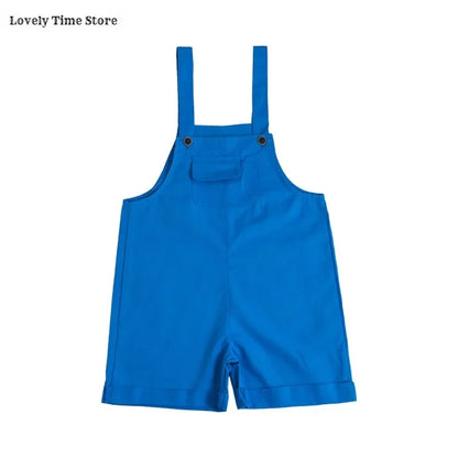 Kids Hip Hop Candy Color Overalls – Girls & Boys Suspender Shorts Jumpsuit Romper Streetwear