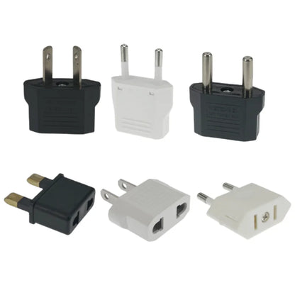 Mini Power Plug Adapter - Converts CN, UK, EU to US, AU - Suitable for America, Russia, Australia, Korea Travel - 4.0mm/4.8mm, 6A 125V
