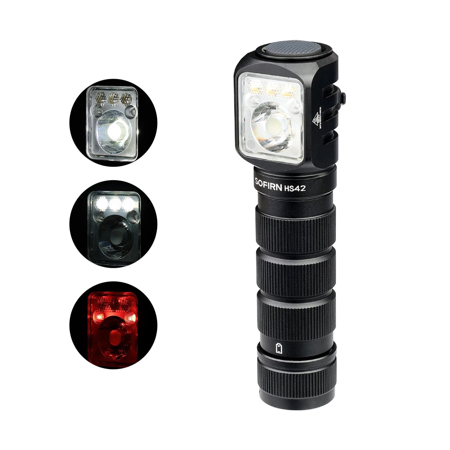 SOFIRN HS42 Headlamp 2100lm USB-C Rechargeable 18650 EDC Flashlight - SST40 LED Torch with Magnetic Power Bank for Camping