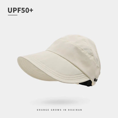 Women’s Quick-Dry Summer Cap – Lightweight Outdoor Visor with Mask Hanger and Sunscreen Protection