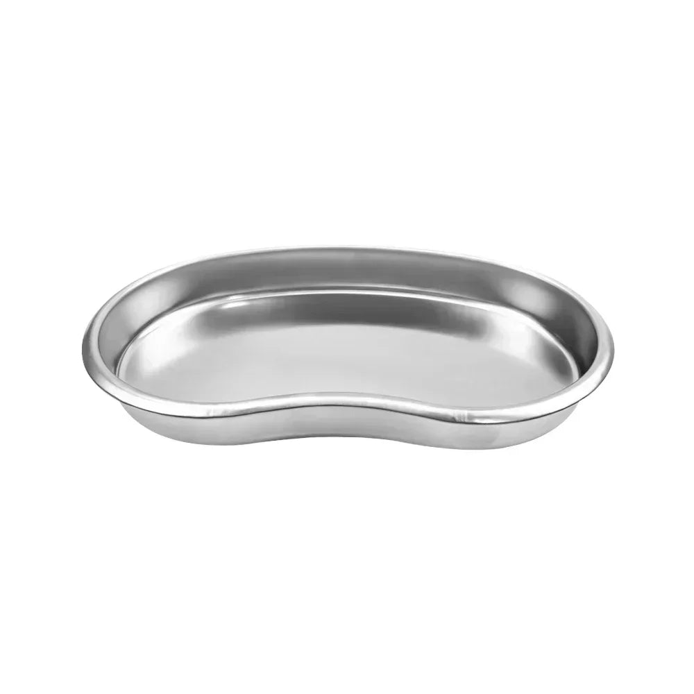 Stainless Steel Kidney Tray — Sterilized Jar Pot Container with Tweezers for Medical, Dental, Surgical, Cosmetic & Tattoo Use