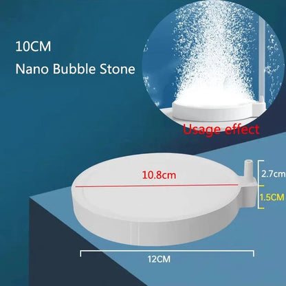 Air Stone Oxygen Aerator for Aquarium – Disc Bubble Diffuser, Mini Hydroponic Oxygen Plate, Nano Air Pump