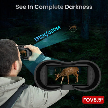 NV8160 Head-Mounted Night Vision Binoculars – 8X Zoom Tactical Goggles for Adults Hunting & Outdoors