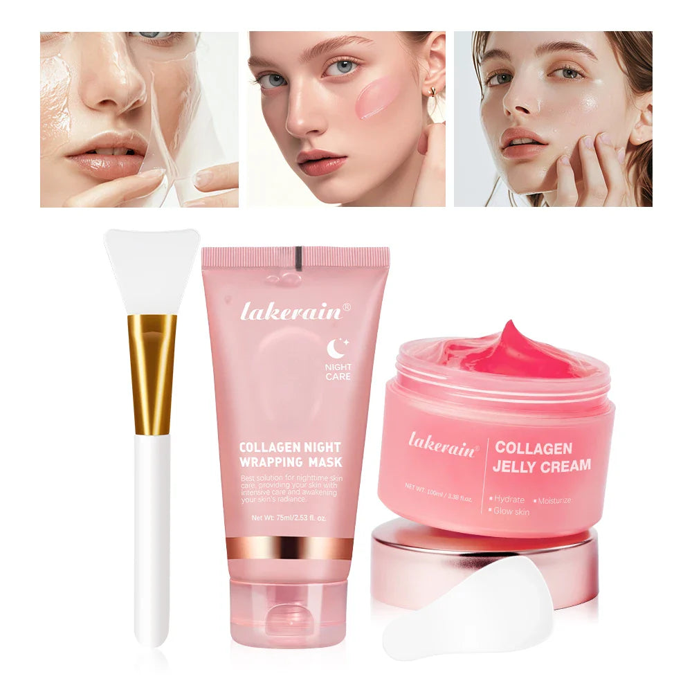Collagen Jelly Cream – Hydrolyzed Overnight Peel-Off Facial Mask for Hydration & Firming