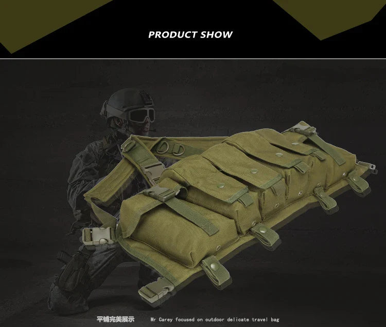 Tactical MOLLE Vest | Quick Release Hunting & CS Training Chest Vest with AK Belly Pockets