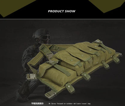 Tactical MOLLE Vest | Quick Release Hunting & CS Training Chest Vest with AK Belly Pockets