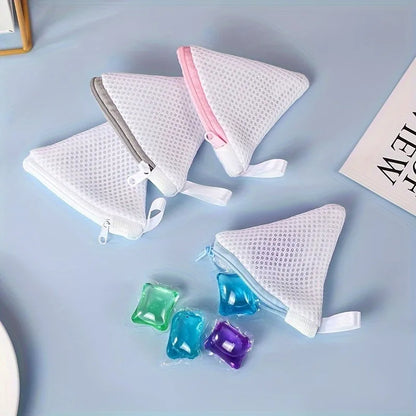 2PCS Zipper Laundry Bags for Socks & Small Items – Corner Design Mesh Laundry Wash Bags, Detergent Compatible