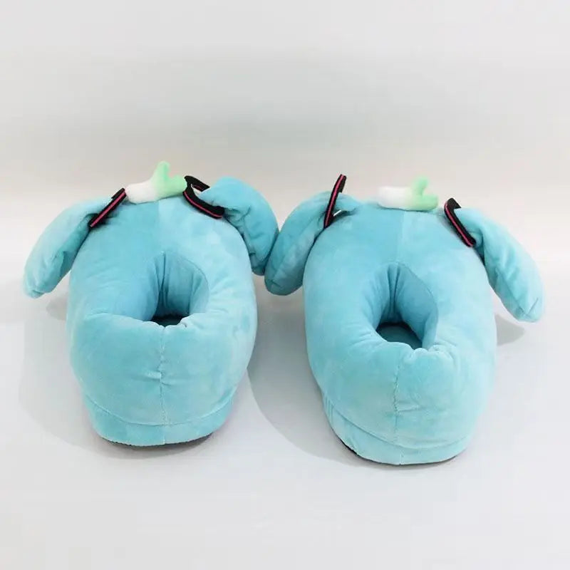 Kawaii Hatsune Miku Cartoon Slippers – Y2K Anime Home Floor Shoes, Warm Cotton Gift for Girls