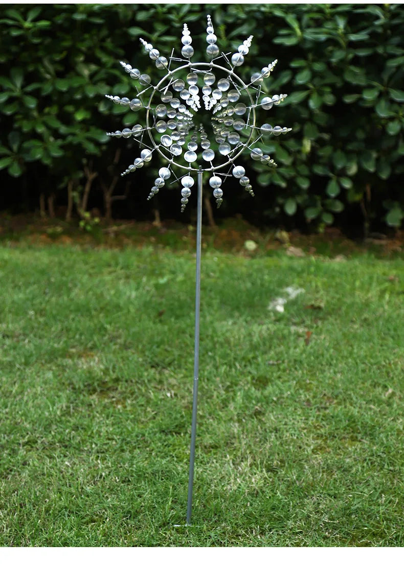 Creative 360-Degree Rotating Metal Windmill – Garden Lawn Yard Decoration & Ornament