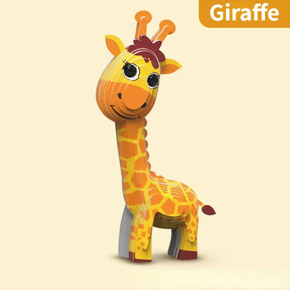 Children’s 3D Animal & Dinosaur Puzzle Set – Early Education Intelligence Toy for Kids Ages 3-6, Kindergarten Learning Model Kit
