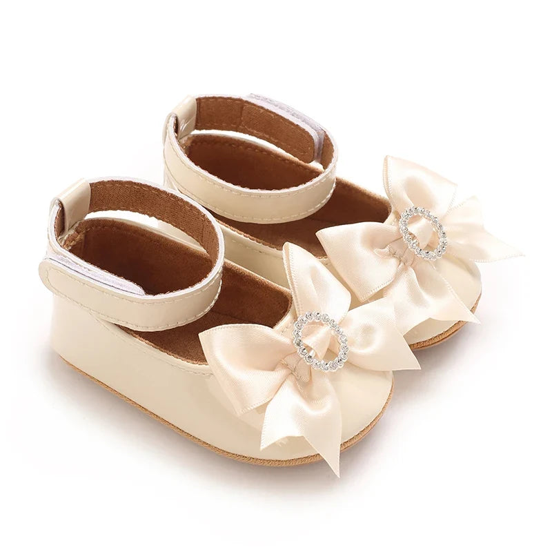 Infant Princess Pre-Walker Shoes - Bowknot Soft Sole Sandals for Baby Girls 0–1 Year