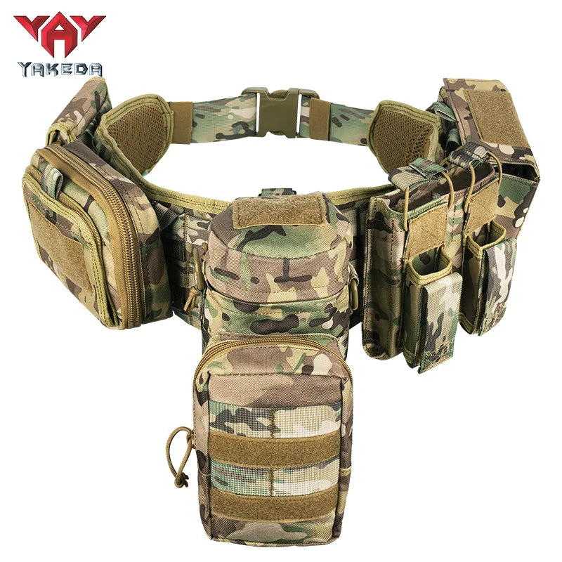 Yakeda MOLLE Pockets & Pouches – Tactical Hunting Waist Security Belt with Padded Patrol Support