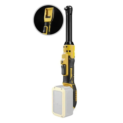 Cordless Ratchet Wrench - 220N.m 3/8" Extended Head Electric Screw Nut Driver for DeWalt 18V 20V Battery