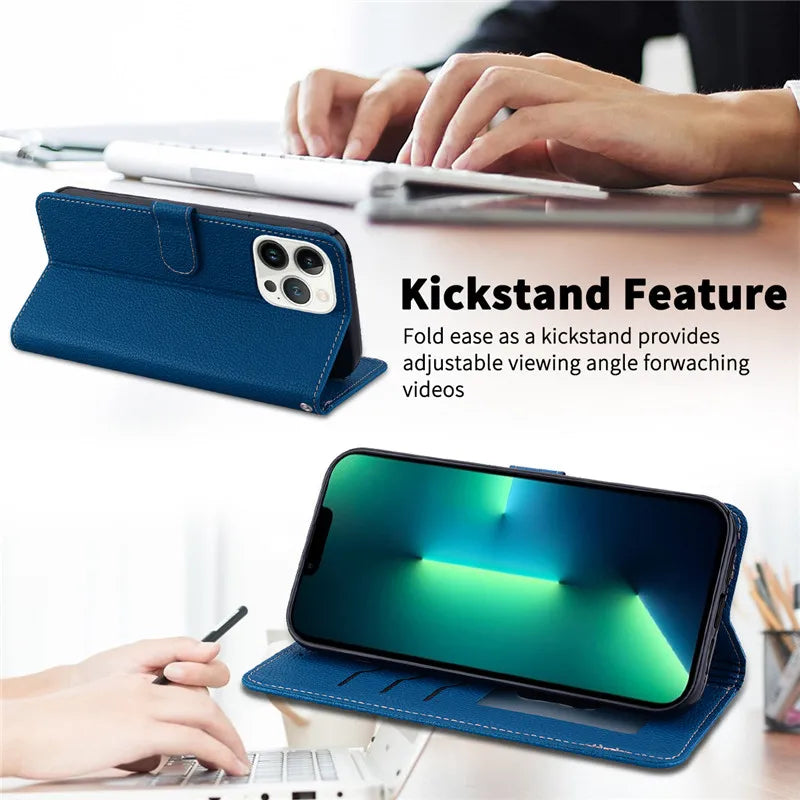 Samsung Galaxy A17 5G Case - Leather Flip Wallet Cover for A175F/A176B 4G & 5G