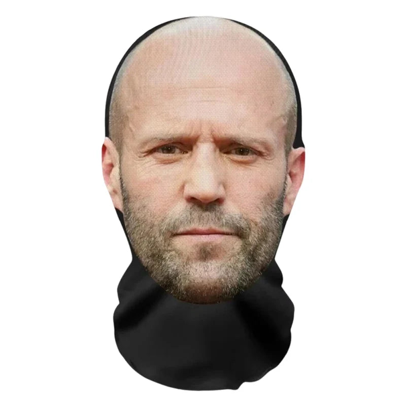 3D Printed Realistic Face Mask - Stretch Mesh Full Head Cosplay Balaclava for Role Play & Hip Hop Costume