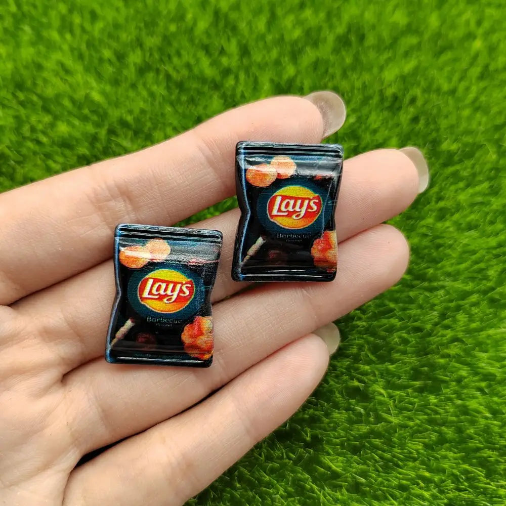 8PCS Miniature Dollhouse Food – Assorted Resin Chips & Snack Bags for Blythe OB11 Dolls