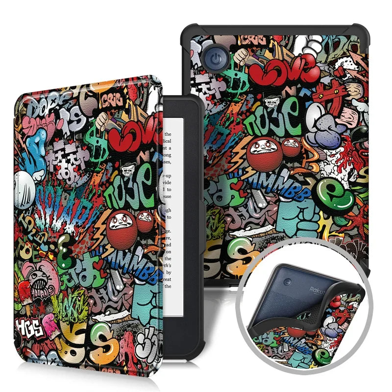 Kobo Clara BW/Clara Colour 2024 Case - 6 Inch Auto Wake Sleep PU Leather Cover, Soft Magnetic Ereader Hoesje N365 N367 Funda