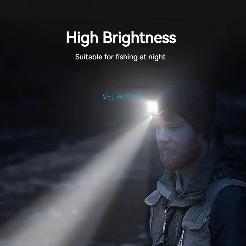 Smiling Shark TD0148 Motion Sensor Headlamp – Rechargeable LED Clip-On Cap Light for Hiking & Night Work