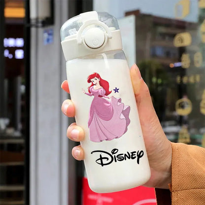 600/400ML Mermaid Princess Water Cup – Portable Transparent Plastic Sport Bottle for Kids