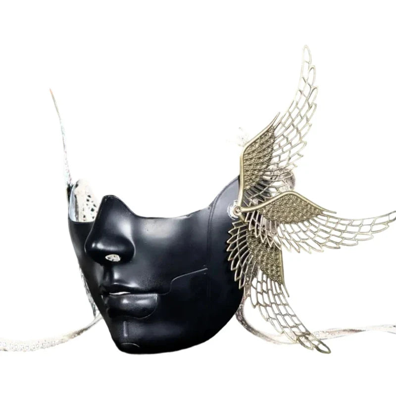 Adult Mechanical Half-Face Masquerade Mask — Cosplay & Halloween Dress-Up Prop for Men & Women Gift