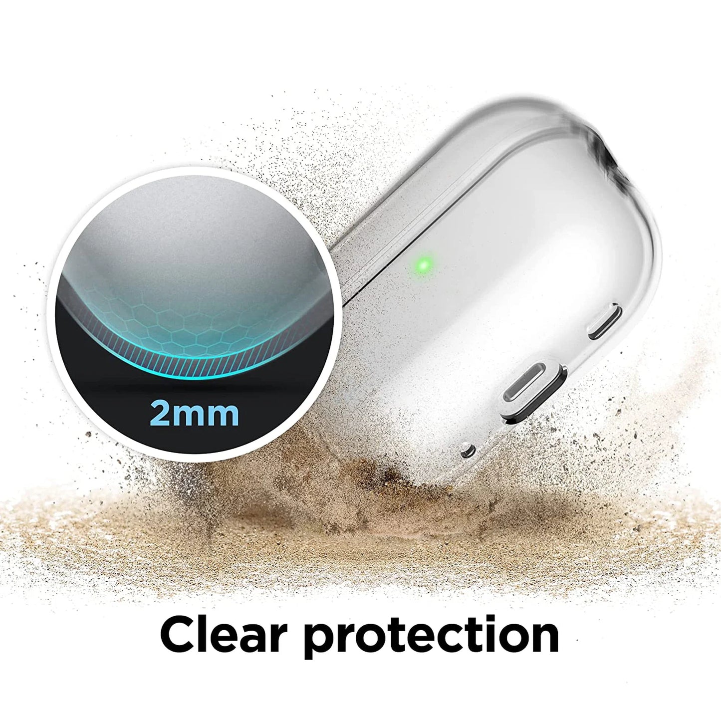 Transparent TPU Protective Case for AirPods Pro 2 — Soft Shockproof Skin Cover for AirPods Pro2 Earbuds